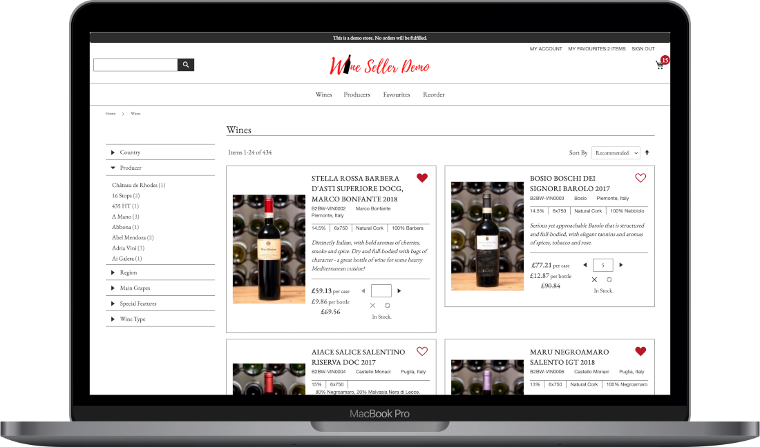 wine-seller demo macbook pro